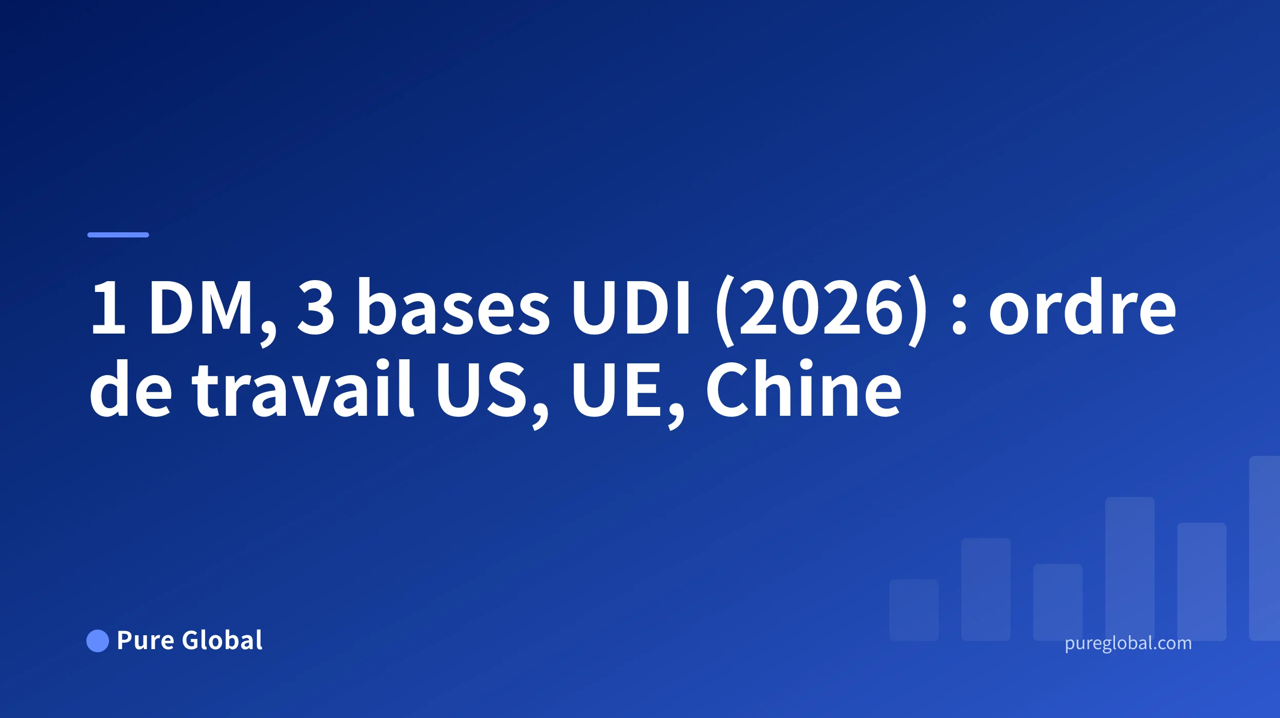Ordre de travail UDI reliant les identifiants de dispositif, le conditionnement, les acteurs et les enregistrements réglementaires aux États-Unis, dans l'UE et en Chine.
