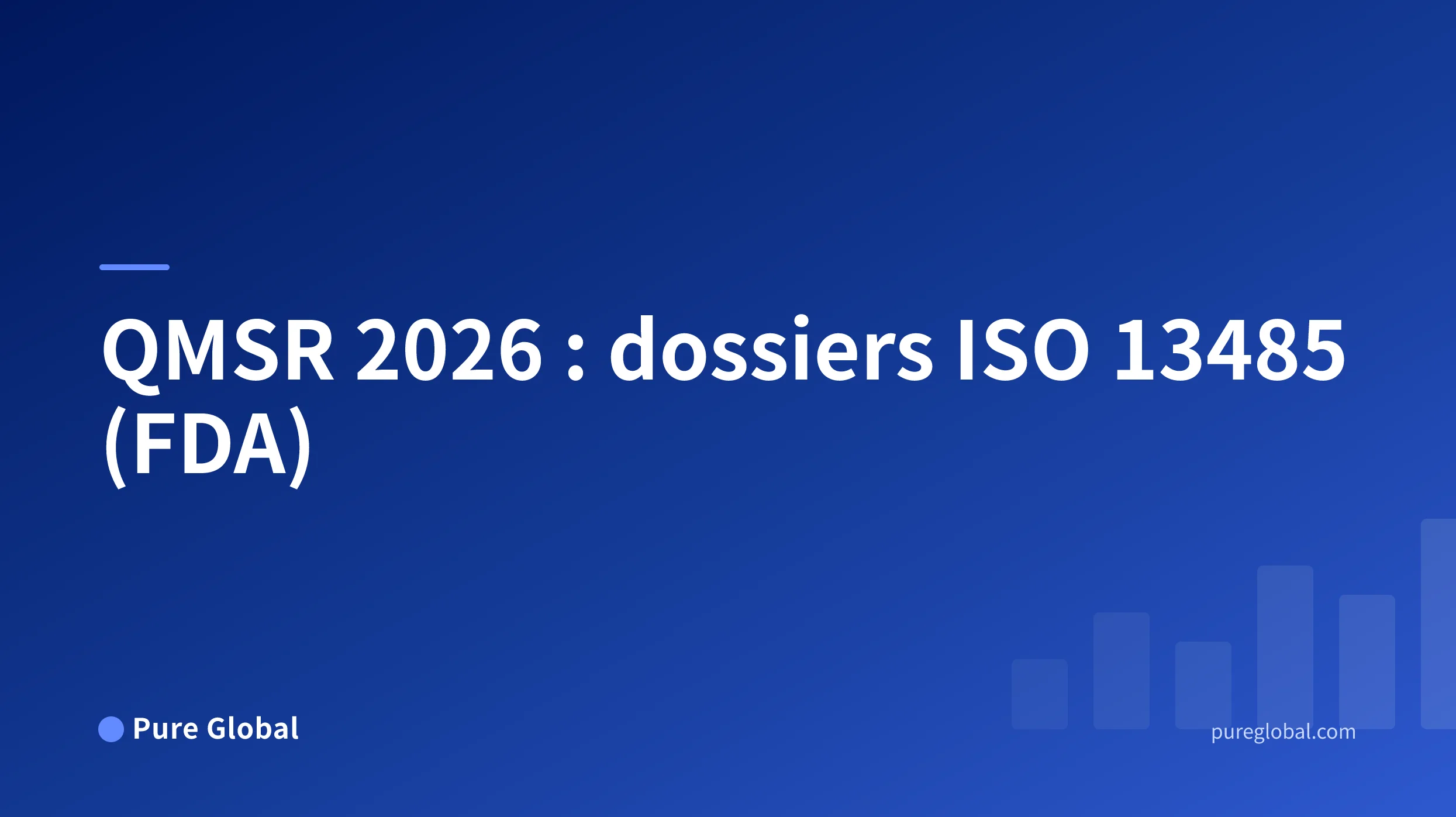 Titre des warning letters QMSR 2026 sur une couverture Pure Global avec un arrière-plan en dégradé bleu