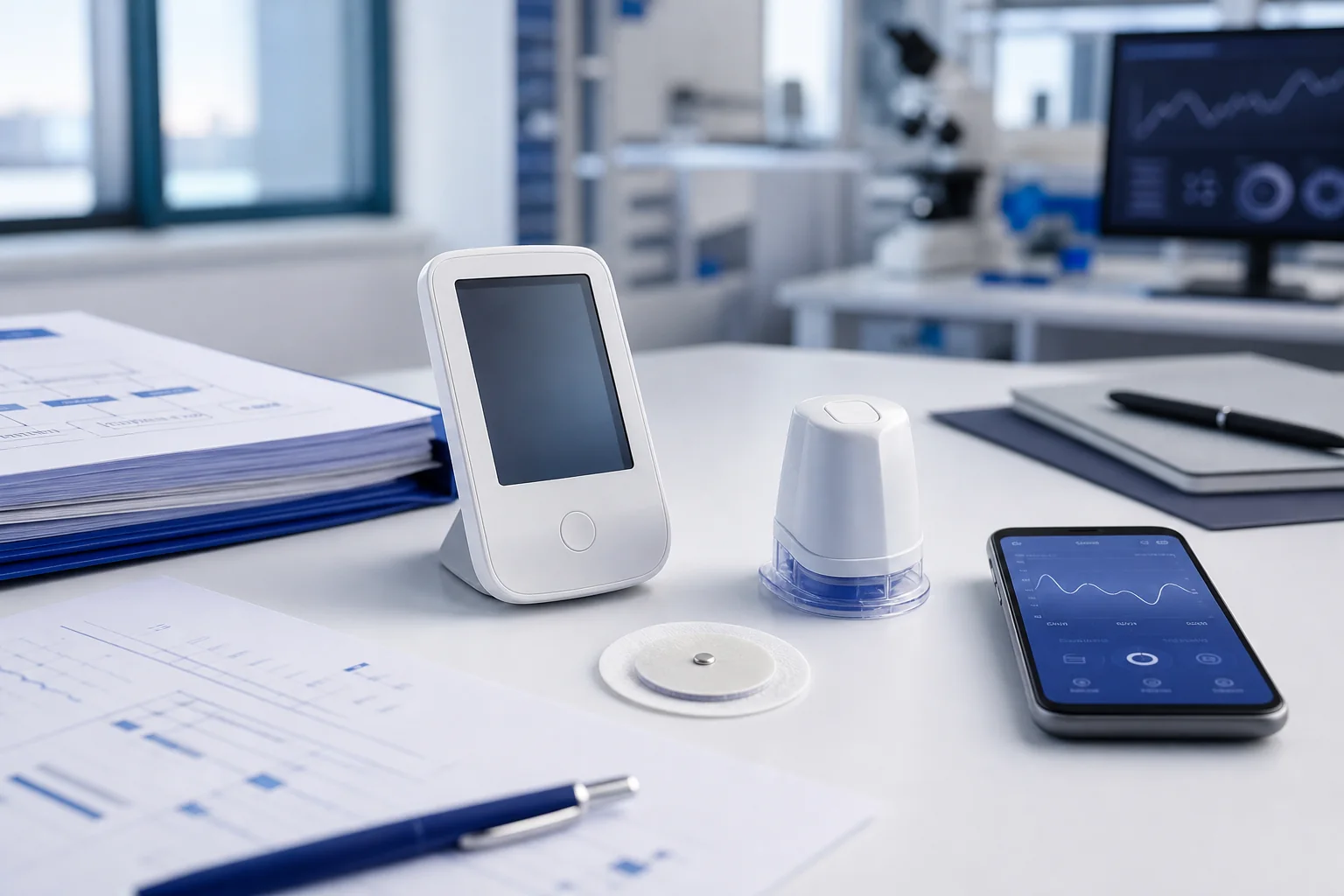 Dispositif de surveillance continue du glucose connecté comme exemple de matériel intégrant du logiciel