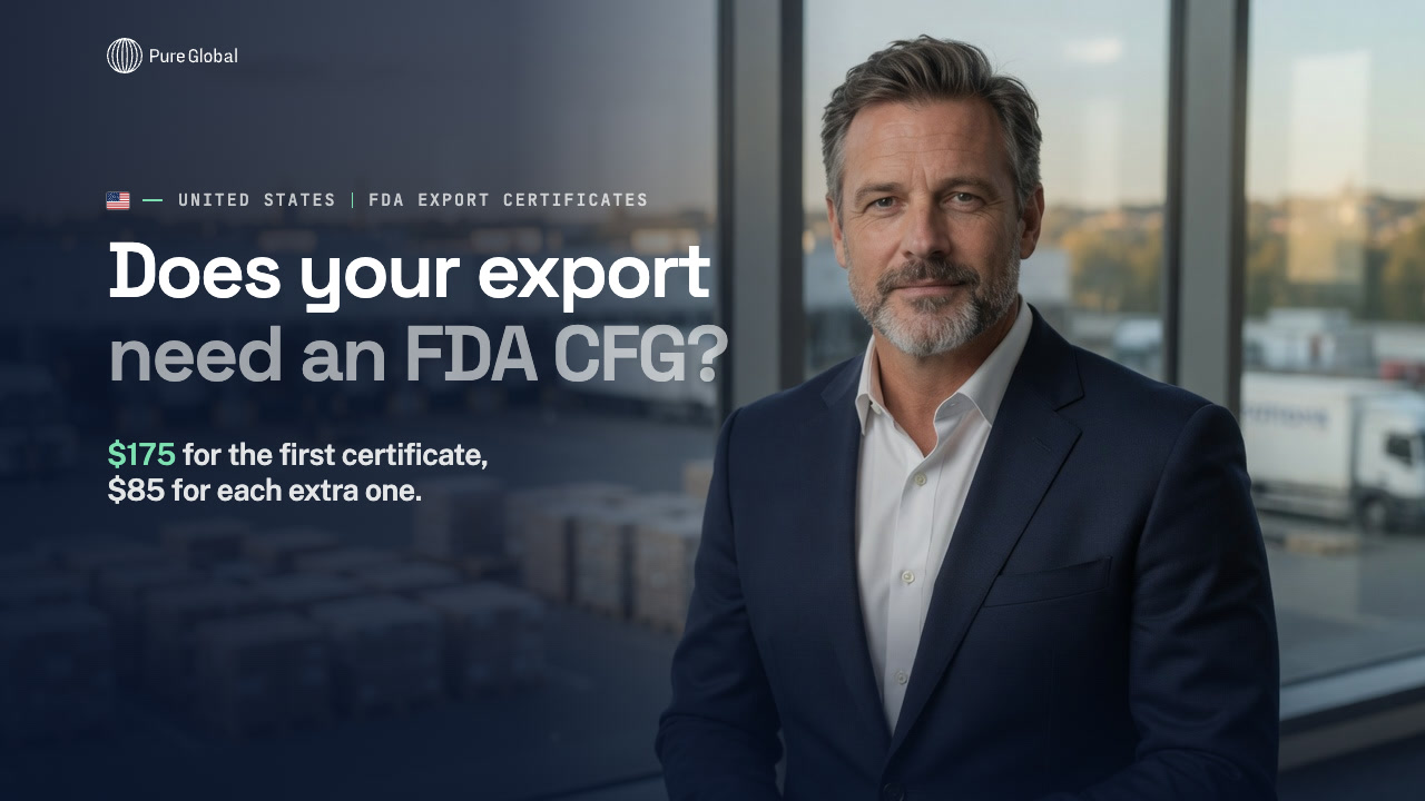 FDA CFG: Certificates for Device Exports